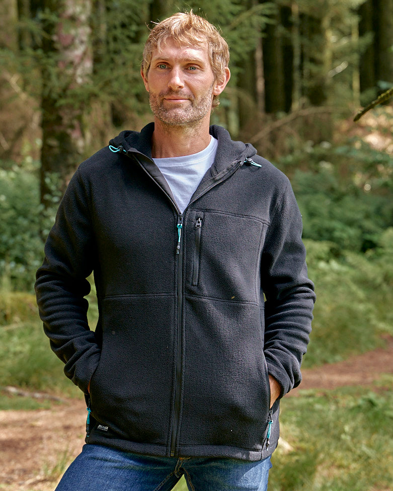 Bradford - Mens Fleece Zip Hoodie - Black