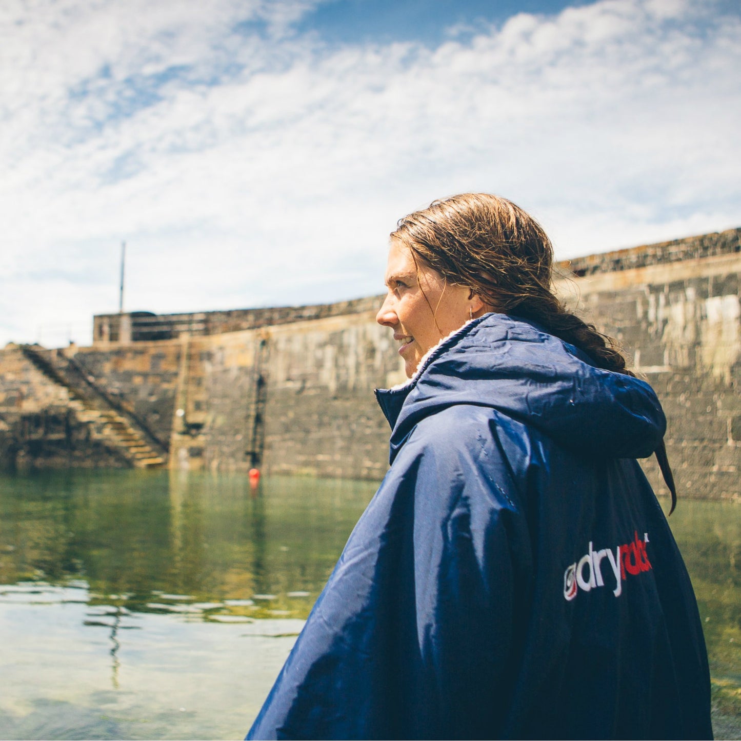 Dryrobe - Long Sleeve Navy/Grey
