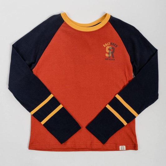 Team Vegas - Boy's Long Sleeve Striped Raglan T-Shirt - Orange