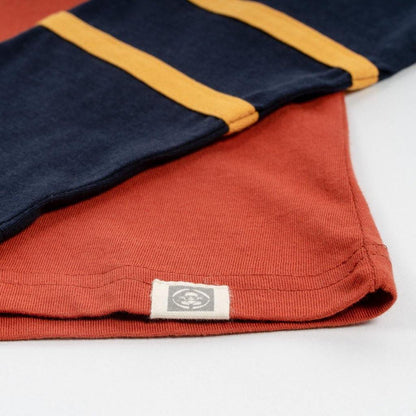 Team Vegas - Boy's Long Sleeve Striped Raglan T-Shirt - Orange