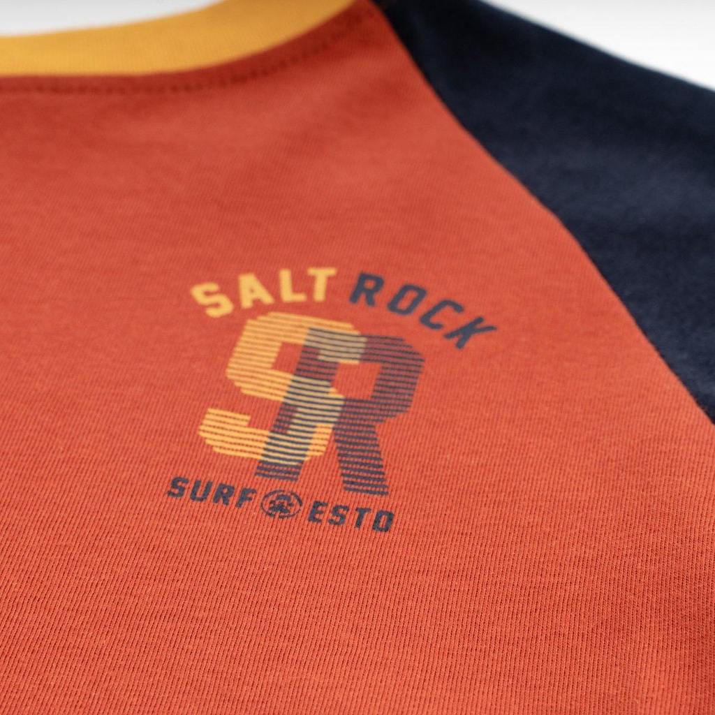 Team Vegas - Boy's Long Sleeve Striped Raglan T-Shirt - Orange