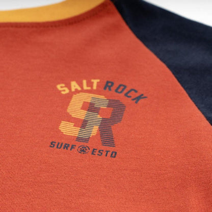 Team Vegas - Boy's Long Sleeve Striped Raglan T-Shirt - Orange