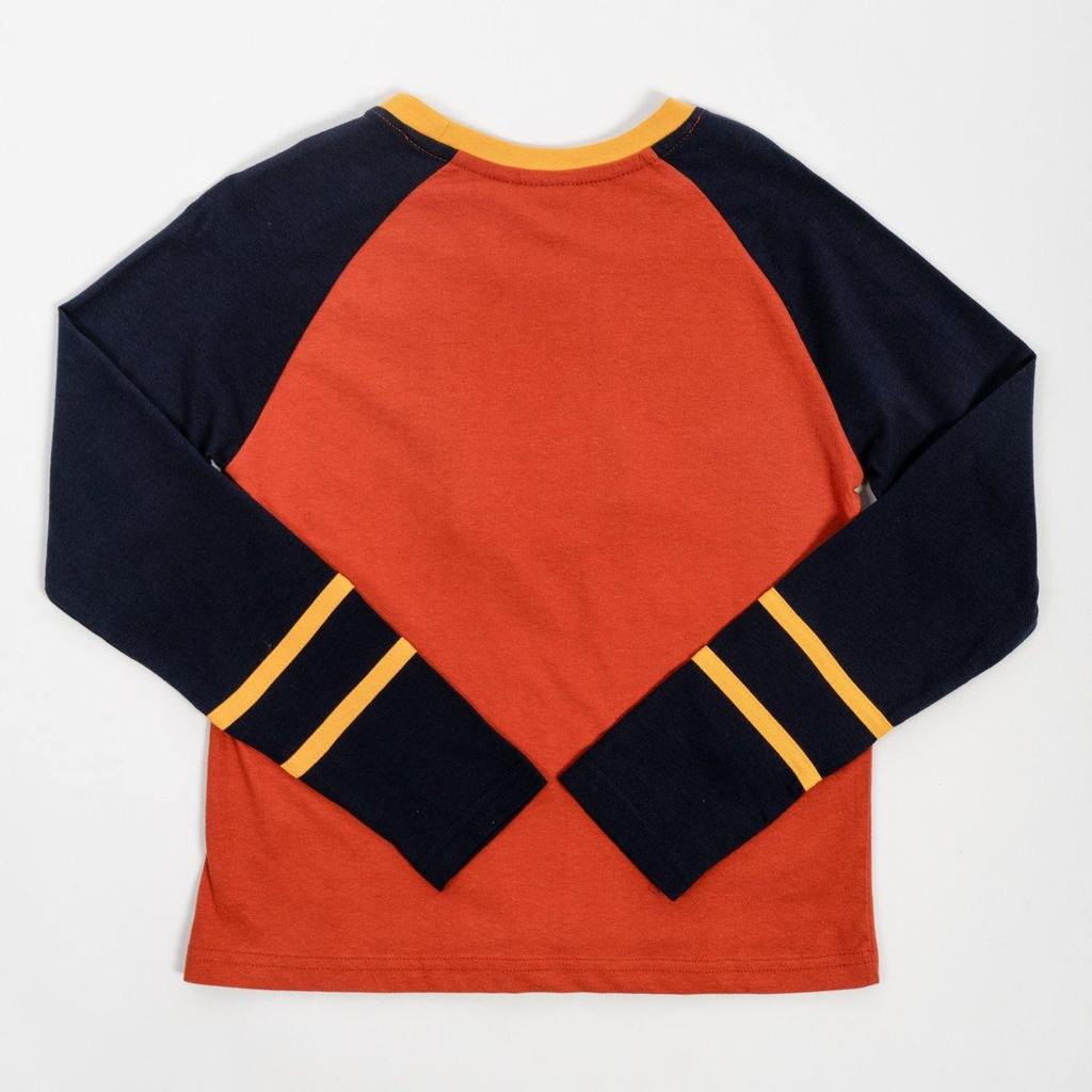 Team Vegas - Boy's Long Sleeve Striped Raglan T-Shirt - Orange