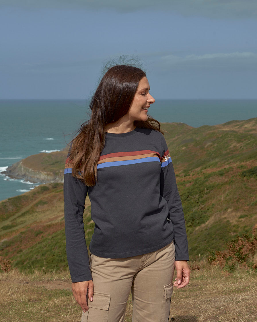 Classic Sleeve - Womens Long Sleeve T-Shirt - Dark Grey