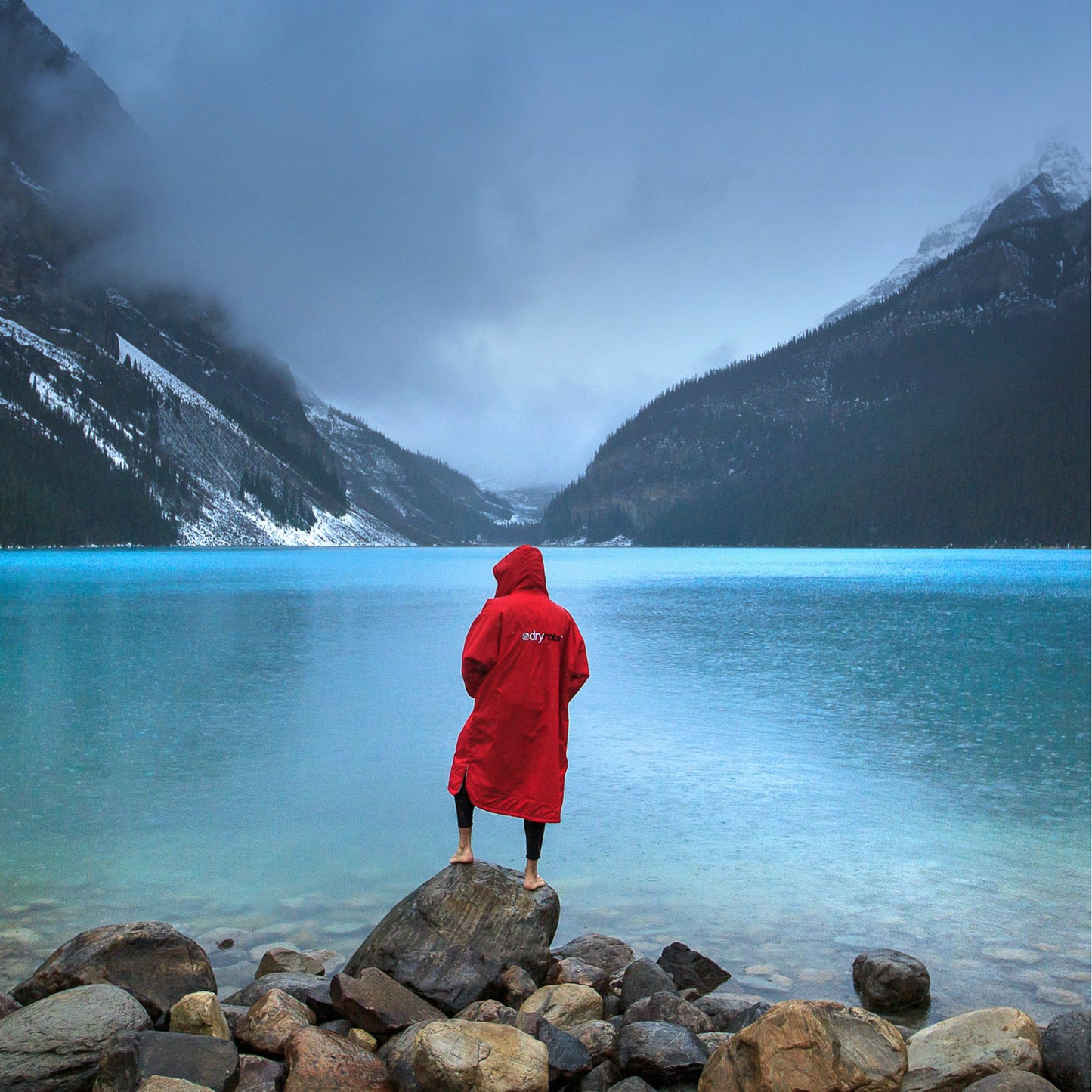 Dryrobe - Long Sleeve Red/Grey