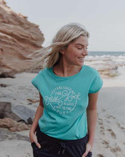 Cap Sleeve T-Shirt - Turquoise
