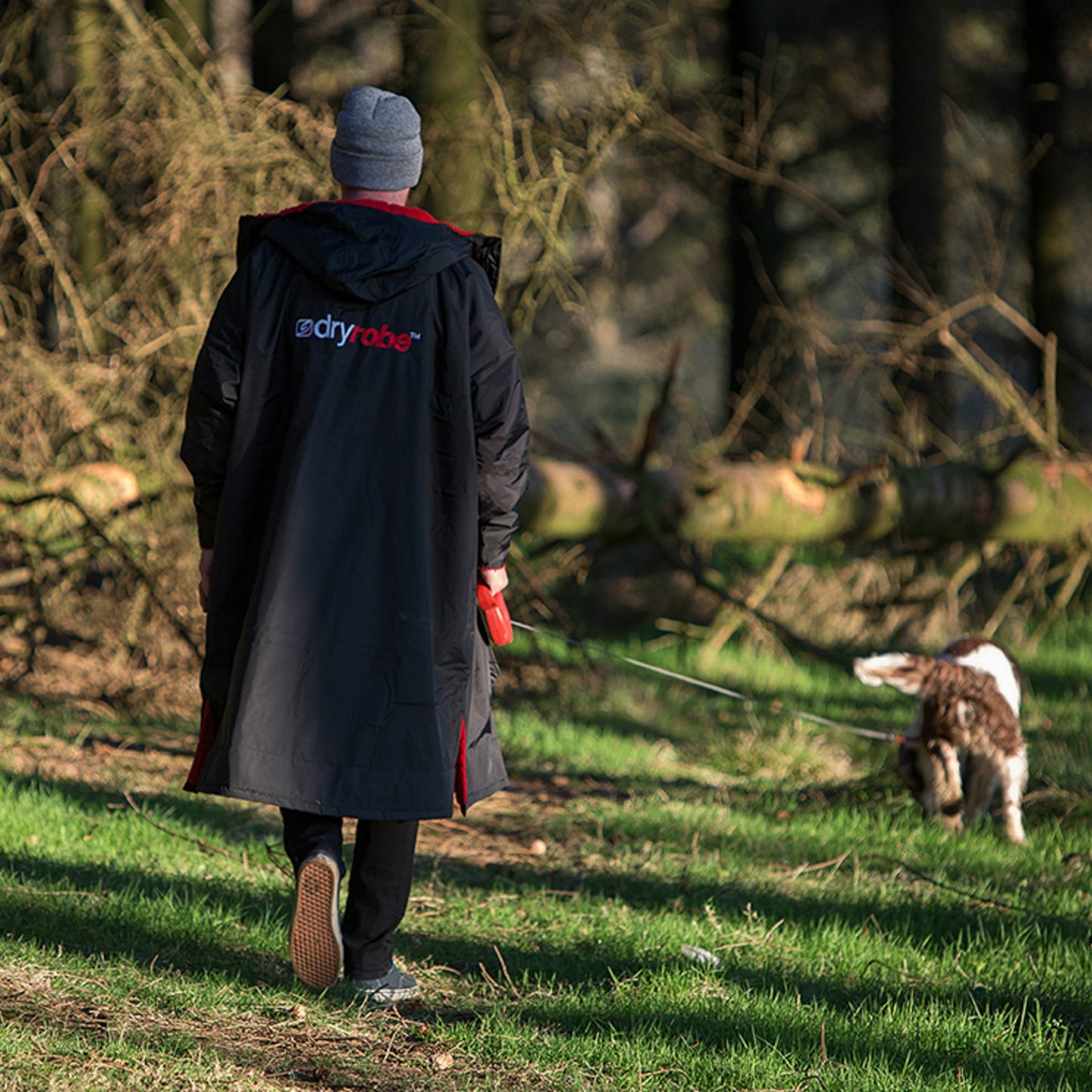 Dryrobe - Long Sleeve Black/Red