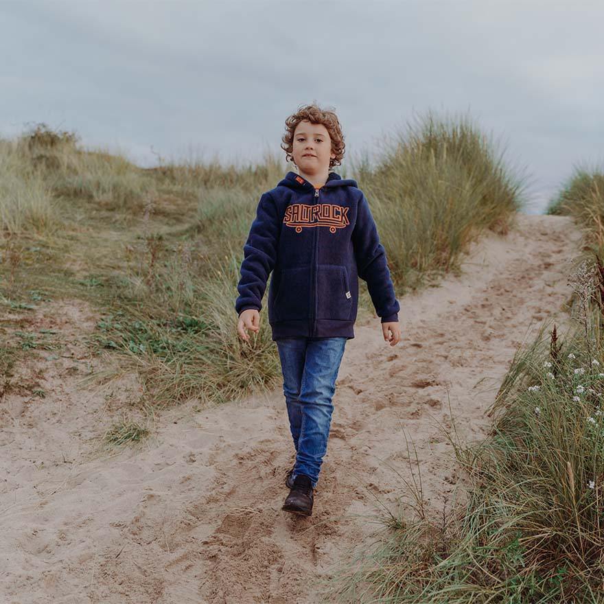 Hardskate Outline - Boy's Borg Lined Fleece - Dark Blue