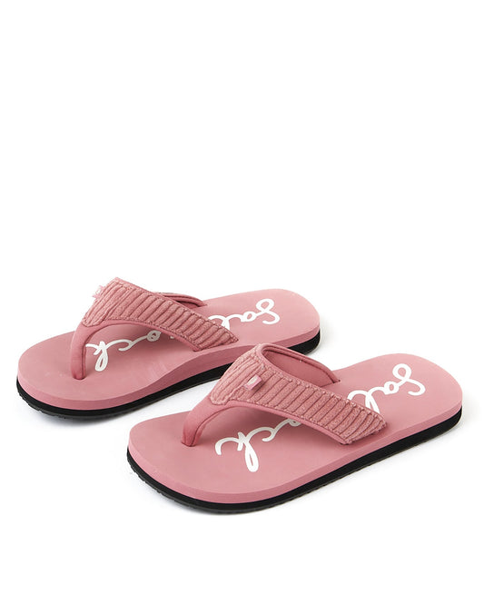 Laguna - Womens Cord Flip Flops - Mid Pink