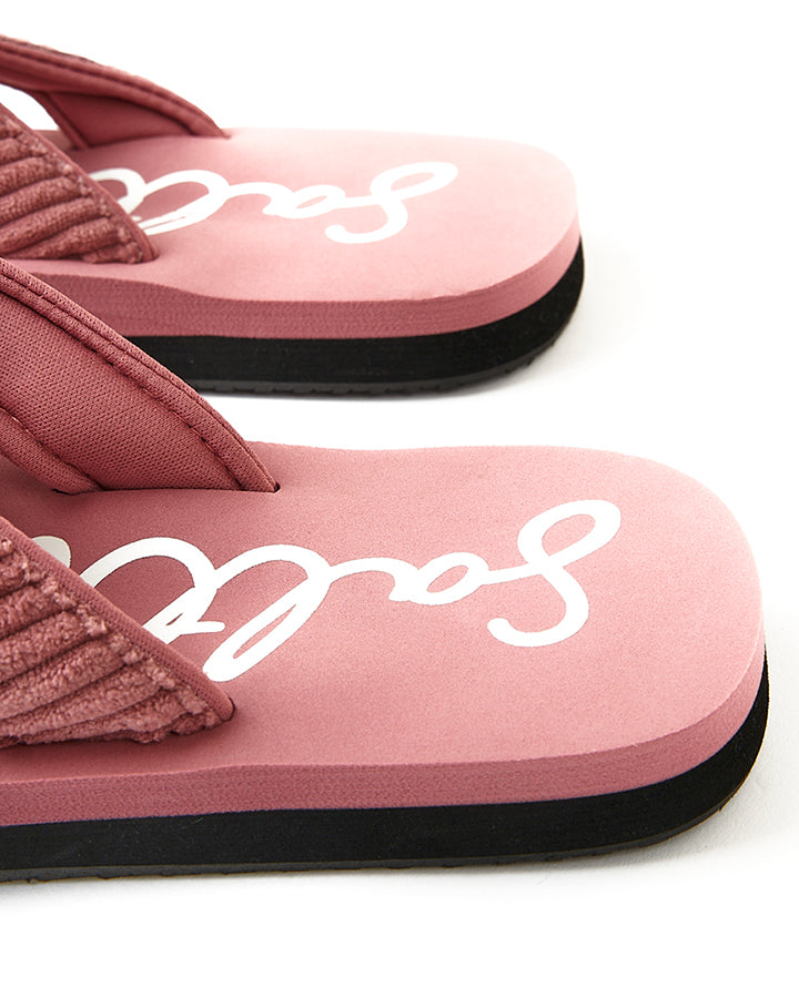 Laguna - Womens Cord Flip Flops - Mid Pink