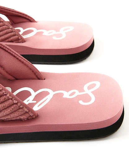 Laguna - Womens Cord Flip Flops - Mid Pink