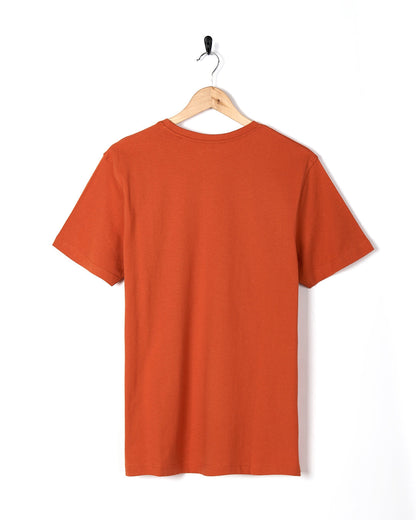 Live Life Location - Mens Short Sleeve T-Shirt - Orange