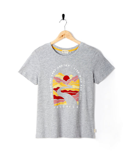 Live Wild - Womens Short Sleeve T-Shirt - Light Grey