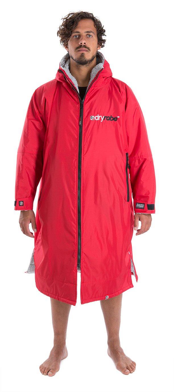 Dryrobe - Long Sleeve Red/Grey