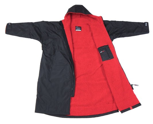 Dryrobe - Long Sleeve Black/Red