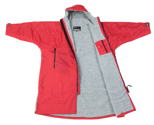 Dryrobe - Long Sleeve Red/Grey