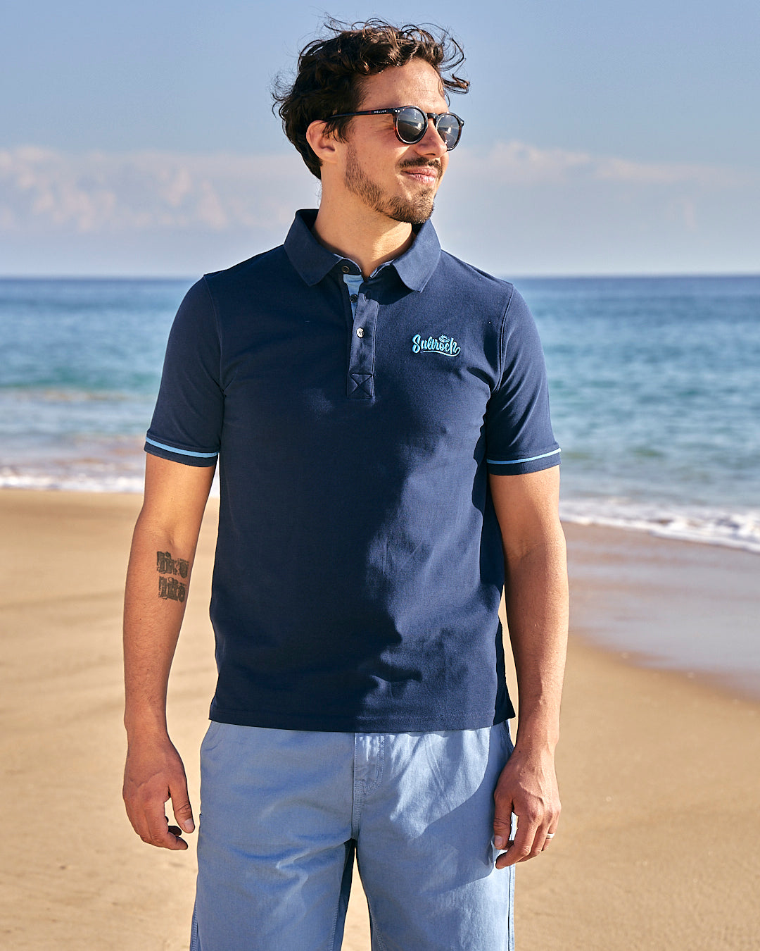 Roland - Mens Short Sleeve Polo Shirt - Blue