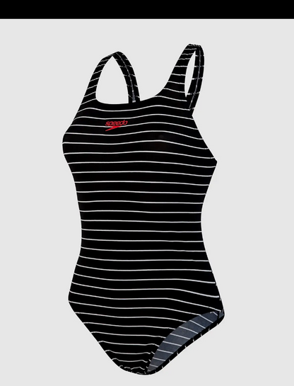 Womens Speedo End+ Striped Swimsuit