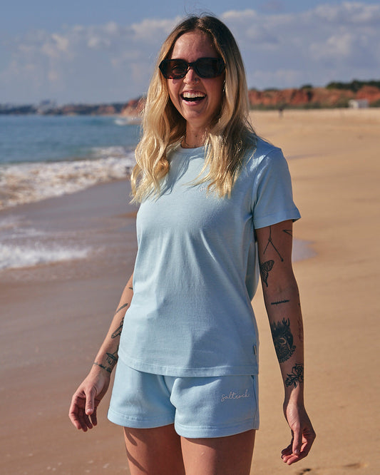 Velator - Womens Short Sleeve T-Shirt - Light Blue