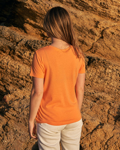 Velator - Womens Short Sleeve T-Shirt - Light Orange