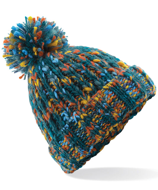 Twister pom pom beanie