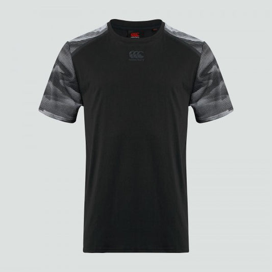 JUNIOR VAPODRI CTN/PLY GRAPH TRAINING TEE BLACK - CANTERBURY